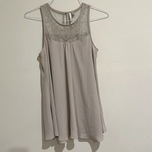 Cream women’s beaded tank top